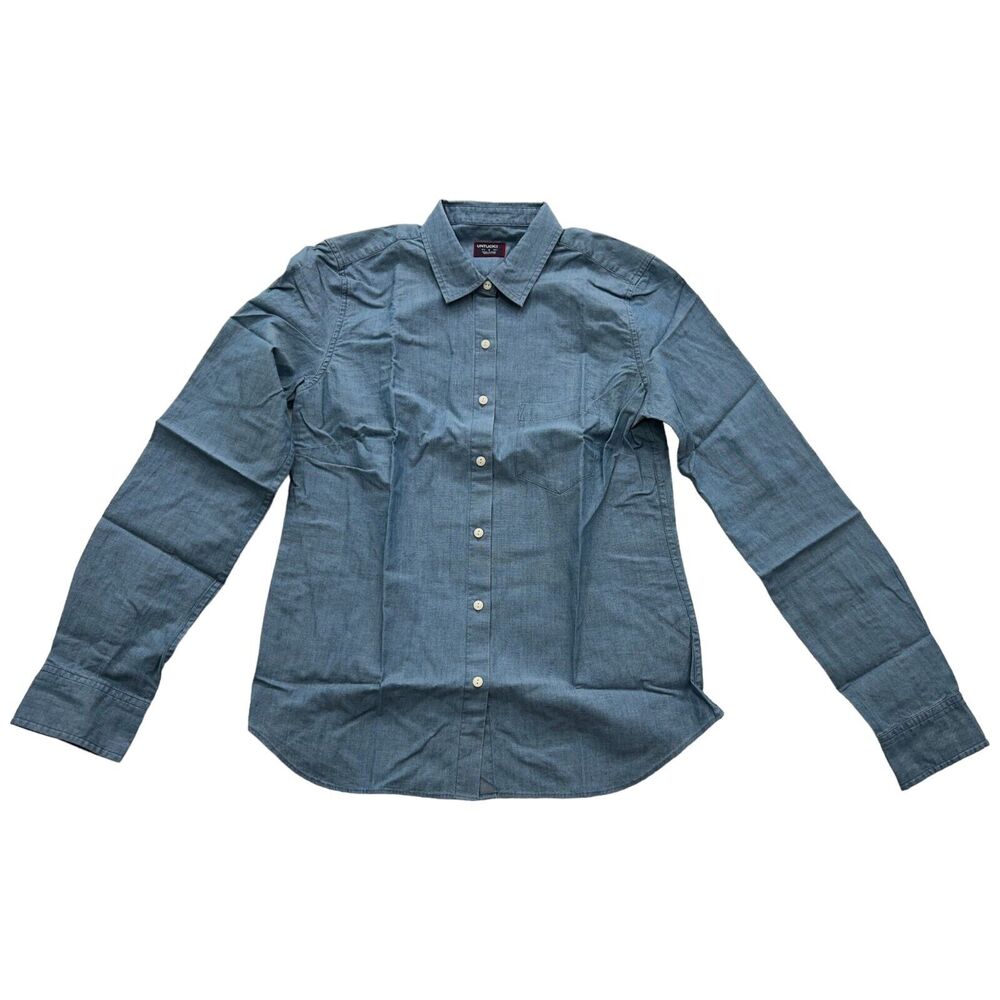 UNTUCKit Valori Shirt Womens Size 4 Blue‎ Regular Fit Long Sleeve Button Down
